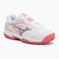 Детски обувки за тенис Mizuno Break Shot 5 Jr CC white/blue granite/calypso coral