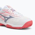 Детски обувки за тенис Mizuno Break Shot 5 Jr CC white/blue granite/calypso coral 7