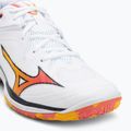 Обувки за бадминтон Mizuno Wave Claw 3 бели/цитрусови/калипсо коралови 7