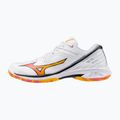 Обувки за бадминтон Mizuno Wave Claw 3 бели/цитрусови/калипсо коралови 8