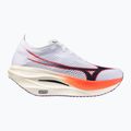 Mizuno Wave Rebellion Pro 3 обувки за бягане бяло/баритоново синьо/огнена кора