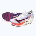 Mizuno Wave Rebellion Pro 3 обувки за бягане бяло/баритоново синьо/огнена кора 9