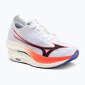Mizuno Wave Rebellion Pro 3 обувки за бягане бяло/баритоново синьо/огнена кора