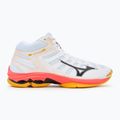 Обувки за волейбол Mizuno Wave Voltage 2 Mid white/fiery coral 2/citrus 2