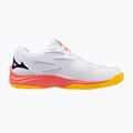 Детски обувки за волейбол Mizuno Lightning Star Z7 white/fiery coral 2/citrus 2