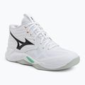Обувки за волейбол Mizuno Wave Momentum Pro Mid white/black/frozen emerald