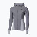 Дамско яке за бягане Mizuno Active Warm Hybrid Full Zip с качулка quicksilver 5
