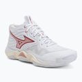 Дамски обувки за волейбол Mizuno Wave Momentum Elite Mid white/rose elegance/lava falls