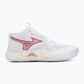 Дамски обувки за волейбол Mizuno Wave Momentum Elite Mid white/rose elegance/lava falls 2