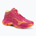 Обувки за волейбол Mizuno Wave Lightning Elite Mid pink tetra/fortune yellow/light