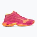 Обувки за волейбол Mizuno Wave Lightning Elite Mid pink tetra/fortune yellow/light 2