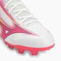 Детски футболни обувки Mizuno Alfa III Select Jr FG white/fuchsia purple 7