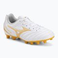 Детски футболни обувки Mizuno Monarcida Neo III Select FG white/mp gold