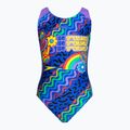 Speedo Digital Placement Splashback детски бански от една част синьо и лилаво 8-00262514737