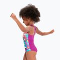 Speedo Детски бански от една част с цифров печат розово-лилаво 8-0797015162 3