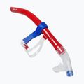 Speedo център захранва червена / синя рамка предна плуване шнорхел 2