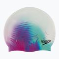Speedo Цифрово отпечатана бяла и лилава шапка 8-1352414649