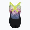 Детски цял бански костюм Speedo Digital Placement Powerback black/pink 2