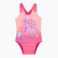 Детски цял бански костюм Speedo Digital Printed bloominous pink/cupid coral