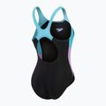 Speedo Colourblock Splice Muscleback дамски бански от една част черен/сладколилав/синьо пиктон 3