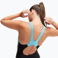 Speedo Colourblock Splice Muscleback дамски бански от една част черен/сладколилав/синьо пиктон 9