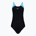 Speedo Colourblock Splice Muscleback дамски бански от една част черен/сладколилав/синьо пиктон