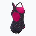 Дамски бански костюм от една част Speedo HyperBoom Allover Medalist black/electric pink/usa charcoal 3