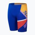 Speedo Placement V Cut Digital детски бански костюми true cobalt/watermelon/sweep purple