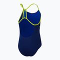 Speedo Placement Lane Line Back детски бански костюм от една част, цвят cerulean blue/flare pink/bitter lime/bolt 3