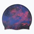 Speedo Reversible Slogan Junior детска шапка за плуване starburst true cobalt/flare pink