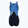 Speedo Бански костюм Colourblock Highneck Crossback true navy/sevres blue/lemon drizzle 2