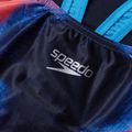 Бански костюм от една част Speedo Placement Digital Powerback true navy/siren red/punch blue 3