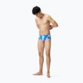 Мъжки боксерки за плуване Speedo 13,5 cm Allover Training Club Brief punch blue/kiki pink 2