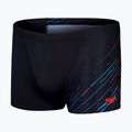 Мъжки боксерки за плуване Speedo HyperBoom V-Cut Aquashort black/picton blue/siren red