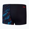 Мъжки боксерки за плуване Speedo HyperBoom V-Cut Aquashort black/picton blue/siren red 2