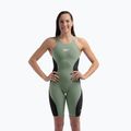Дамски стартов бански костюм Speedo Fastskin LZR Pure Intent 2.0 Openback Kneeskin country green/black/trident 6