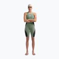 Дамски стартов бански костюм Speedo Fastskin LZR Pure Intent 2.0 Openback Kneeskin country green/black/trident 7