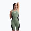 Дамски стартов бански костюм Speedo Fastskin LZR Pure Intent 2.0 Openback Kneeskin country green/black/trident 9