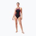 Бански костюм от една част Speedo High Neck Splice Cross Back black/plum dandy/siren red 6