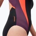 Бански костюм от една част Speedo High Neck Splice Cross Back black/plum dandy/siren red 10