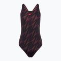 Бански костюм от една част Speedo HyperBoom Allover Medalist black/plum dandy/siren red