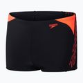 Детски боксерки за плуване Speedo HyperBoom Splice Aquashort black/siren red