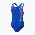 Детски бански костюм от една част Speedo HyperBoom Splice Muscleback true cobalt/siren red/picton blue