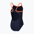 Детски бански костюм от една част Speedo Platisol Placement Thinstrap Muscleback true navy/siren red/picton 2