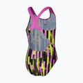 Детски бански костюм от една част Speedo Digital Allover Splashback black/kiki pink/lemon drizzle 2