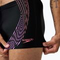 Мъжки бански Speedo Duo Logo Print Aquashort black/coral sands/neon violet 5