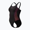 Дамски цял бански костюм Speedo Placement Muscleback neon violet 3