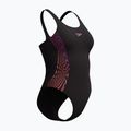 Дамски цял бански костюм Speedo Placement Muscleback neon violet 4