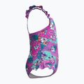 Speedo Научи се да плуваш Детски бански костюм от една част с щампа Frill Thinstrap в неоново лилаво 4