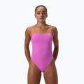 Дамски цял бански костюм Speedo Solid Lattice Tie-Back neon violet 5